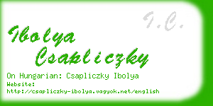 ibolya csapliczky business card